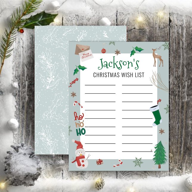 Editable Kids Holiday Christmas Wish List (Creator Uploaded)