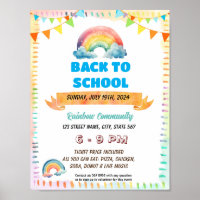 Editable Kindness rainbow school flyer