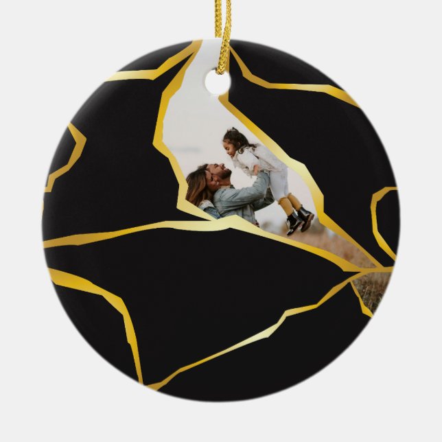 Editable Kintsugi Design Ornament (Front)