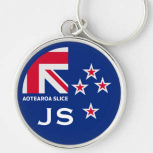 Editable Kiwi New Zealander Golfing Key Ring
