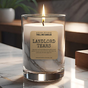 Editable Landlord Humour Candle Labels