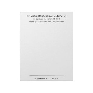 Editable Letterhead Notepad