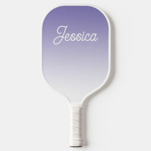 (Editable) Light Purple Colour Ombre & Your Text Pickleball Paddle
