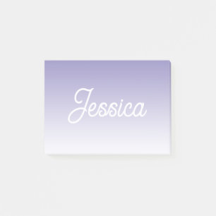 (Editable) Light Purple Colour Ombre & Your Text Post-it Notes