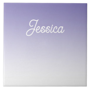 (Editable) Light Purple Colour Ombre & Your Text Tile