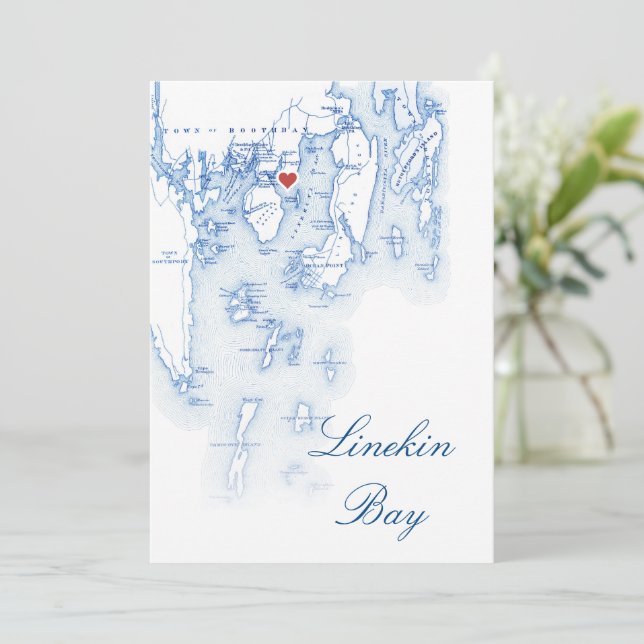 Editable Linekin Bay Maine Wedding Table Cards (Standing Front)