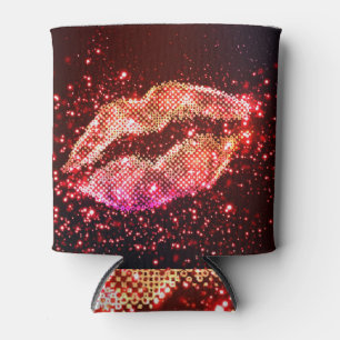 Editable Lip Illustration: Simple Graphic Design Can Cooler