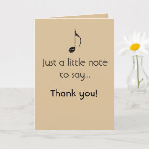 Editable Little Note on Brown Paper Card