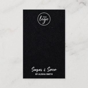 Editable Logo Black Earring Packaging Cards