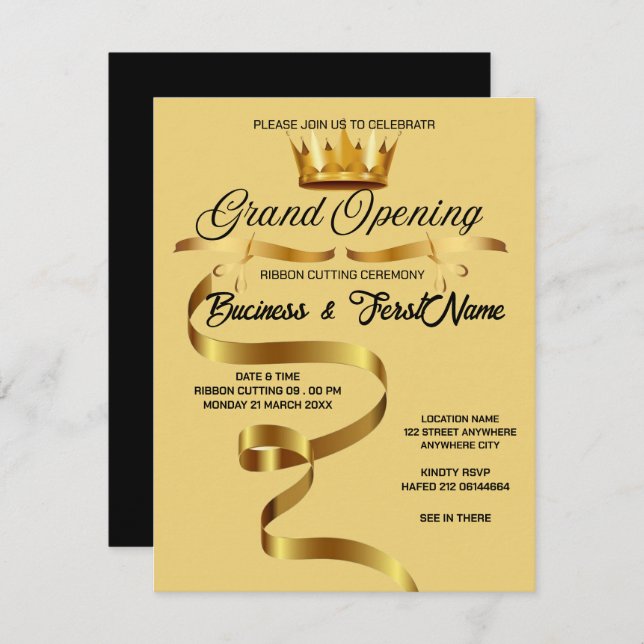 Editable Logo Business Company, Special  Invitation (Front/Back)