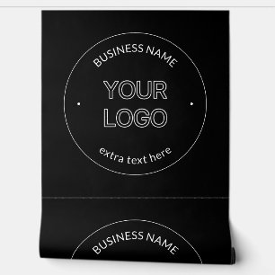Editable Logo Replacement & Business Name Black Wallpaper