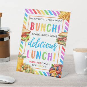 EDITABLE Lunch Appreciation Sign, Lunch Teacher  Pedestal Sign
