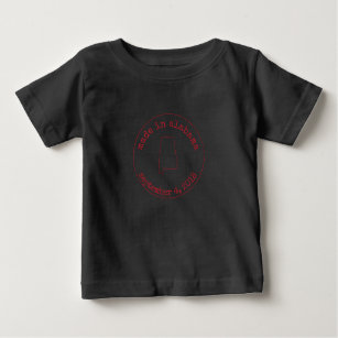 Editable Made in Alabama Stamp of Approval Baby T-Shirt