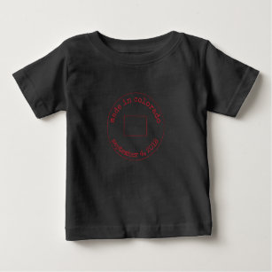Editable Made in Colorado Stamp of Approval Baby T-Shirt