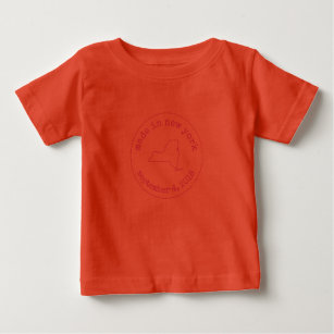 Editable Made in New York Stamp of Approval Baby T-Shirt