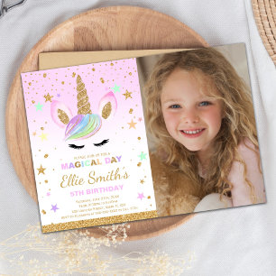 Editable Magical Kids Party Card