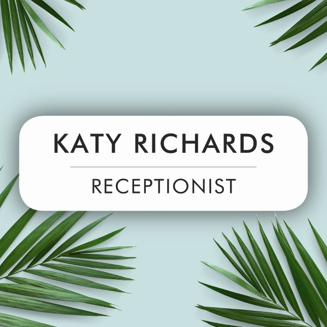 Editable Magnetic Receptionist Name Tag No Logo (Creator Uploaded)