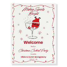 Editable Making Spirits Bright Christmas Party Wel
