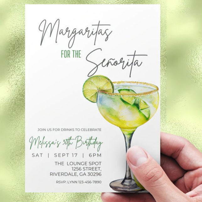 Editable Margarita Birthday Invitation, Margaritas Invitation (Creator Uploaded)