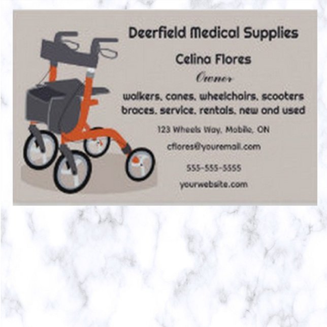 Editable Medical Supplies  Business Card (Creator Uploaded)