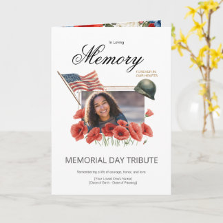 Editable Memorial Day Photo Card Template