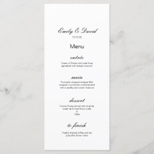 Editable Menu, Wedding Menu, Baby Shower, Bridal Menu