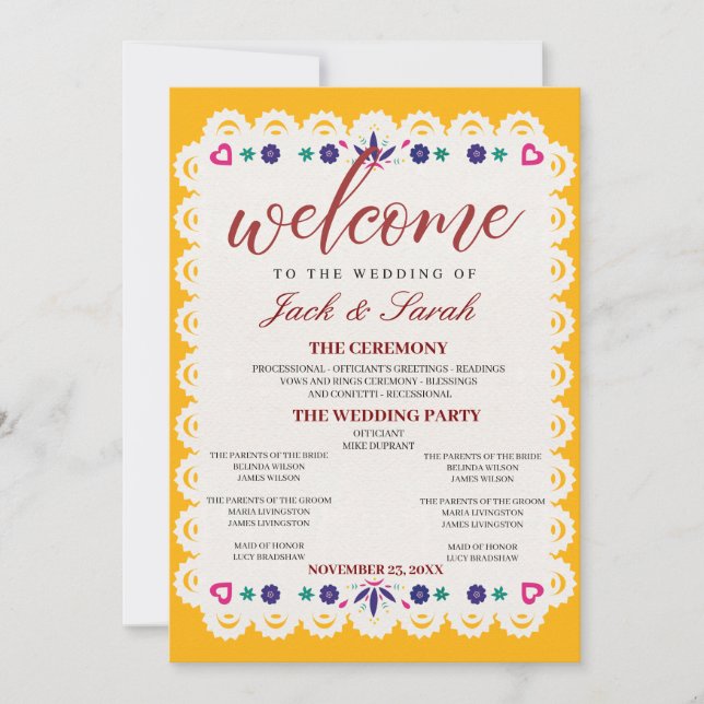 Editable Mexican Wedding Invitation 2 (Front)