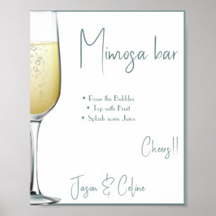 Editable Mimosa Bar Sign Printable