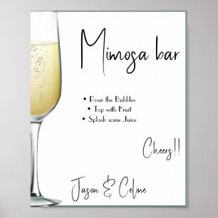 Editable Mimosa Bar Sign Printable