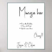 Editable Mimosa Bar Sign Printable