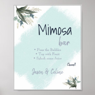 Editable Mimosa Bar Sign Printable