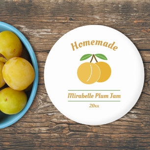Editable Mirabelle Plum Jam Label Sticker