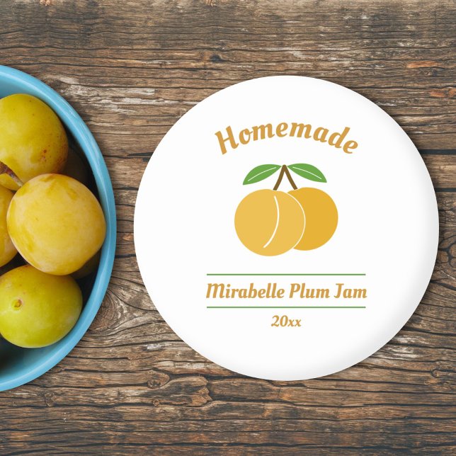 Editable Mirabelle Plum Jam Label Sticker (Mirabelle Plum Jam Label Sticker)