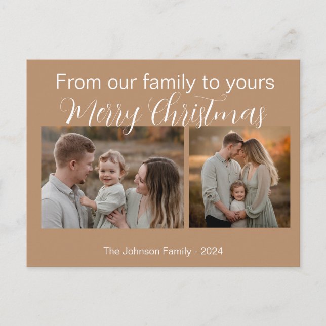 Editable Modern Holiday with Custom Photos (Front)