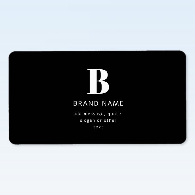 Editable Modern Monogram Name & Message | Black Label (Creator Uploaded)