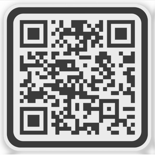 Editable Modern QR code | Black White or Any Colou (Front)
