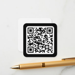 Editable Modern QR code   Black White or Any Colou Enclosure Card