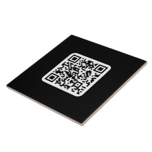 Editable Modern QR code   Black White or Any Colou Tile