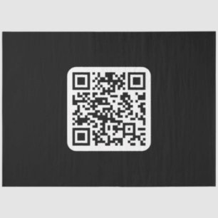 Editable Modern QR code   Black White or Any Colou Tissue Paper