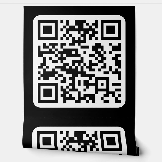Editable Modern QR code | Black White or Any Colou Wallpaper (Unrolling)