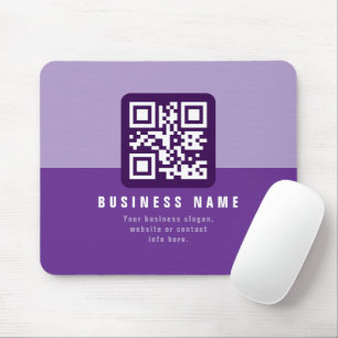 Editable Modern QR code Template   Purples Mouse Pad