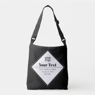 Editable Modern Text Design & Your Logo Crossbody Bag