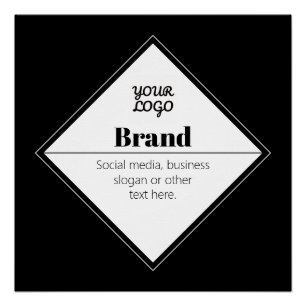 Editable Modern Text Design & Your Logo Poster