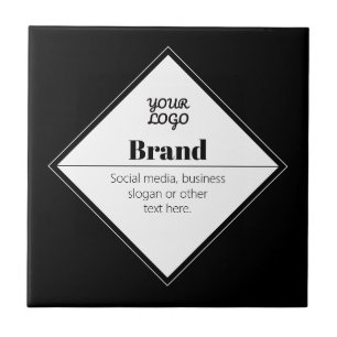 Editable Modern Text Design & Your Logo Tile