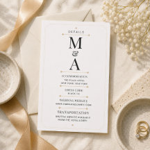 Editable Monogram Minimal Luxury Details Card