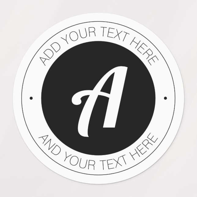 Editable Monogram or Add Your Own Logo Waterproof (Design 1)