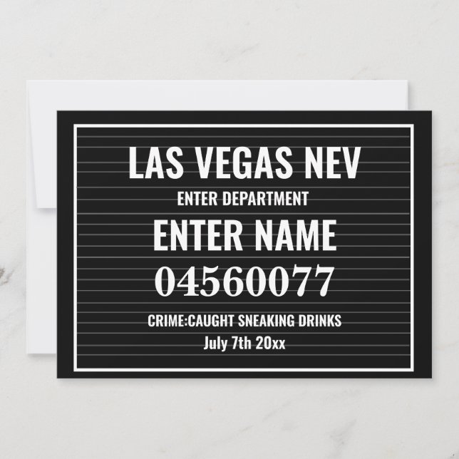 Editable Mugshot Sign Board Template (Front)