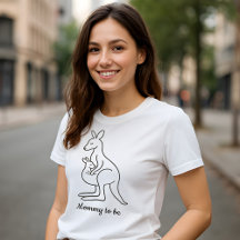 Editable Mummy to Be Kangaroo T-Shirt Design