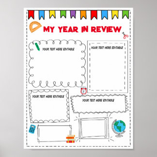 Editable My Year in Review Printable Poster