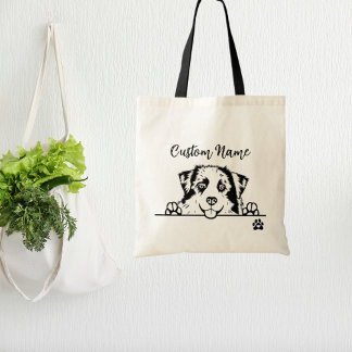 Editable Name Aussie Tote Bag | Australian dog